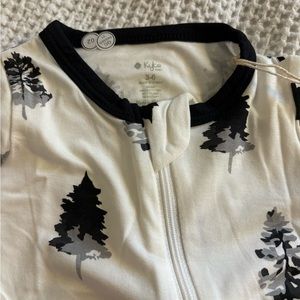 NWT Kyte baby black and white tree size 3-6 months DISCONTINUED